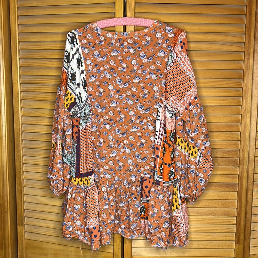 70s Shabby Chic Patterned Tunic - image 3